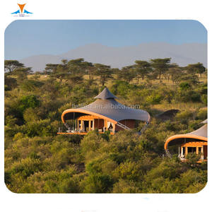 Préfabriqué 2-4 personnes maisons PVDF + toile matériel <span class=keywords><strong>safari</strong></span> lodge glamp hôtel tente à vendre en <span class=keywords><strong>afrique</strong></span> du <span class=keywords><strong>sud</strong></span> - Product Image 2