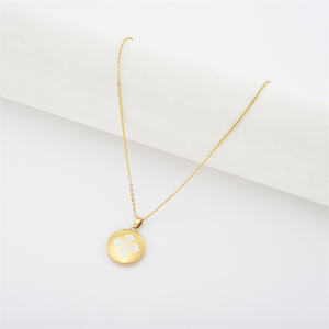 Collier médaillon floral délicat avec bijoux en acier inoxydable de style vintage avec réglage de lunette - Product Image 2