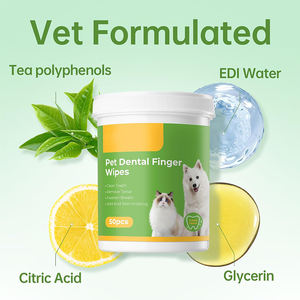Nettoyage des dents de chat et de chien à motif <span class=keywords><strong>double</strong></span> <span class=keywords><strong>face</strong></span> avec logo personnalisé Lingettes dentaires pour animaux de compagnie - Product Image 4