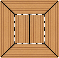 Vente chaude usine : Revêtement de sol en dalles WPC 3D personnalisées, étanches, écologiques, antidérapantes, à clipser, effet bois brossé, pour salle de bain moderne