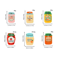 Pince à cheveux en acétate en forme de pot de confiture, imprimé fraise rouge, pour femmes et filles, accessoire capillaire fantaisie au design alimentaire, personnalisable OEM