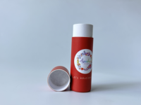 Tube en papier écologique fait main, biodégradable, en matériaux recyclés, de haute qualité, pour mini baume à lèvres, déodorant, résistant à l'huile