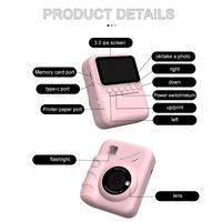 Kamera Printer Foto Instan Sensor CMOS Zoom Optik 16x Perekam Video 4K Layar IPS Warna-warni Modern 2026 untuk Anak-anak