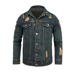 <span class=keywords><strong>Giacca</strong></span> in Denim Vintage da uomo nuovo cappotto invernale con colletto rovesciato x taglia <span class=keywords><strong>blu</strong></span> scuro <span class=keywords><strong>camicia</strong></span> tinta alla moda tinta alla moda - Product Image 3