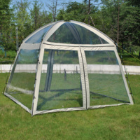 Tente de sport transparente 10 x 10 pieds, abri extérieur durable avec couverture supérieure, tente de pêche portable pour le camping