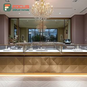 Modern Luxury Jewelry Display Cabinet Metal Frame Jewelry Shop Jewelry Cabinet - Product Image 1