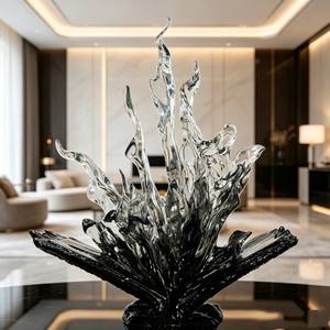 CP015 Résine Époxy Transparente Anti-Rayures, Décoration en Forme de <span class=keywords><strong>Montagne</strong></span> Irrégulière Creuse Style Liuli pour Hall d'Hôtel et Salle d'Exposition - Product Image 2
