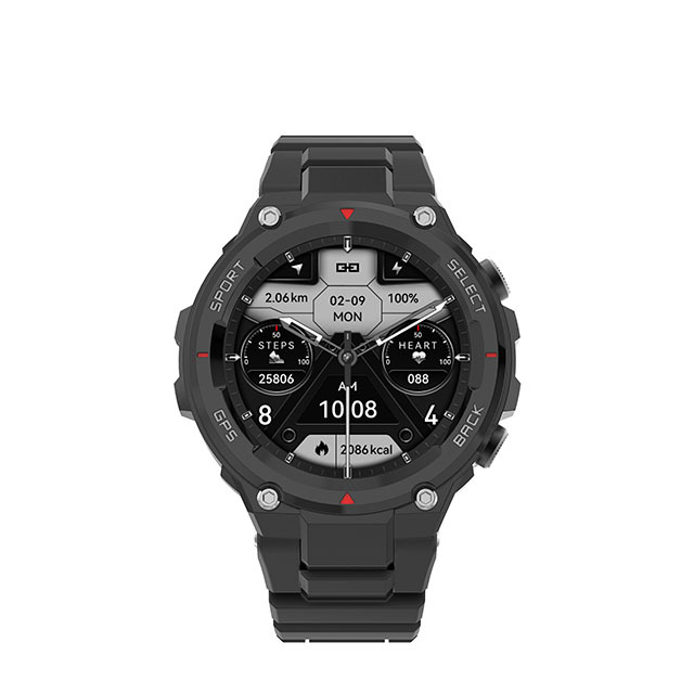 High Quality Wearable Devices Digital Wrist Smartwatch Durable Round Shape IP68 550mAh Big Battery  Rugged Sport Smart Watch