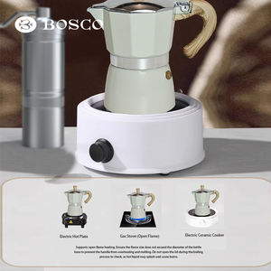 Cafetera Italiana Clásica de Aluminio <span class=keywords><strong>para</strong></span> Estufa, 3 Tazas (150 ml) y 6 Tazas (300 ml), con Asa de Tacto Suave - Product Image 1