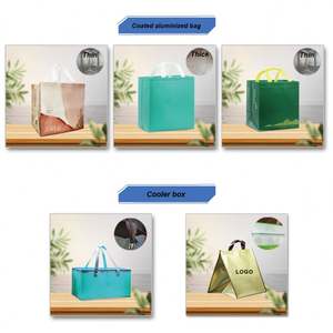 Sac isotherme non tissé personnalisé avec logo, sac à déjeuner OEM, sac isotherme à emporter, isolation thermique pour aliments, bon prix, jetable - Product Image 4