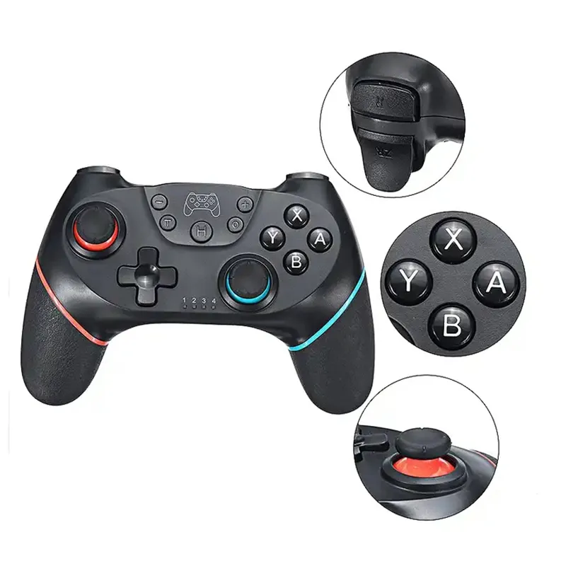 NNSスイッチ用の人気の売れ筋ワイヤレスBTゲームパッドビデオゲームUSBジョイスティックコントローラーコントロール