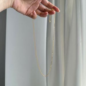 Collar de Cadena de Eslabones de Plata de Ley 925 con Baño de Oro de 18K, Diseño Nuevo de Dylam, Resistente al Deslustre y a la Decoloración, para Mujer - Product Image 5