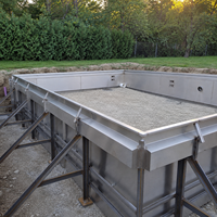 Piscine modulaire en acier inoxydable durable avec panneaux muraux préfabriqués pour projets commerciaux et complexes écologiques