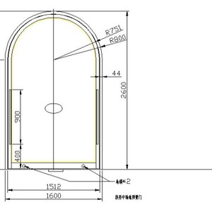 Porte tournante à axe central à 360 degrés, en aluminium et verre, pour magasin, avec arche ultra-étroite de 18 pouces - Product Image 5