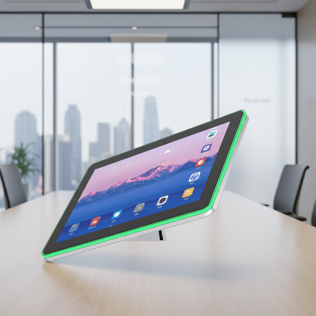 10.1 Inch Android RK3566 Tablet 24/7 Operation Led Poe Power USB Hardness >7 H Wifi Office Doorplate 10 Points Touch Screen