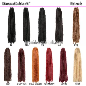 24 Inch Vlinder Locs Gehaakt Haar Zachte Locs Vlechten Hair Extensions Disspose Vlechten