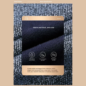 Autumn Winter Warm <strong>Men's</strong> Thick Solid Plain Sleeveless Pullover Knitwear Nice Tank Tops <strong>Mens</strong> V-Neck Knitted Sweater Vest - Product Image 5
