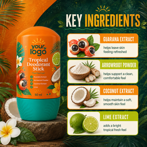Solución Integral OEM ODM, Diseño de Empaque, Muestreo Rápido, Fábrica de Alto Volumen, Exportación Global, Desodorante en Barra Tropical - Product Image 4