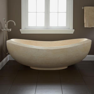 Nero Moderno Intagliato A Mano Bagno Interno Solido Freestanding Ovale Naturale <span class=keywords><strong>Da</strong></span> Solo Ammollo <span class=keywords><strong>Pietra</strong></span> <span class=keywords><strong>Vasca</strong></span> Idromassaggio per la Famiglia - Product Image 3