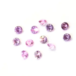 Factory directly natural fascination pink sapphire 2.5mm brilliant cut loose stone for jewelry earrings rings quartz watches