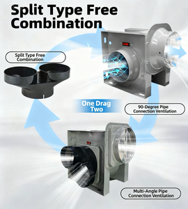 산업용 원투파이프 원심 배기팬 호텔 욕실 환기 휴대용 덕트 마운트 주철 볼 베어링 강력 - Product Image 2