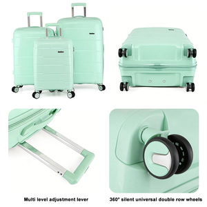 Juego de Maletas de Viaje de 3 Piezas, Material PP, Diseño OEM/ODM, Ligeras y Duraderas, con Ruedas Giratorias - Product Image 2