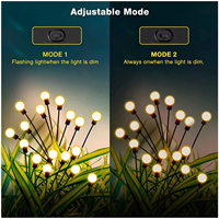 Guirlande de flash solaire à LED étanche IP65 Éclairage paysager extérieur Éclairage décoratif Lumière de jardin 2700K Lumière blanche chaude douce