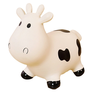 Bouncy Bò Trắng Inflatable Nhảy Ngựa Nhảy Đồ Chơi Trong Nhà Thư Bị Trả Lại Phễu Ngựa Động Vật Ride-On Đồ Chơi Cho Trẻ Mới Biết Đi Trẻ Em <span class=keywords><strong>3</strong></span> 4 5 Năm - Product Image 1