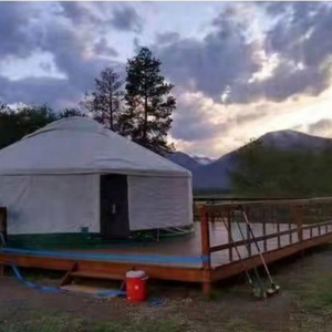 Tente de yourte d'isolation en feutre Camping en plein air yourte imperméable hiver mongol Ger résistance au vent 4m(13ft) diamètre yourtes tente - Product Image 2