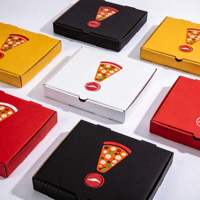 Boîtes à pizza en carton ondulé de qualité alimentaire, 8 mm d'épaisseur, matériaux recyclés, logo imprimé personnalisé, emballage jetable