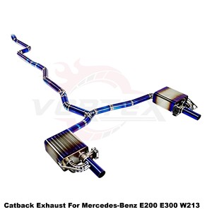 Sistema de escape de titanio quemado con optimización térmica Vortex para Mercedes-Benz E200 E300 W213 2017-2023 - Product Image 2