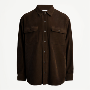 Velours côtelé hommes décontracté affaires décontracté coton à manches longues poches hiver boutonné chemises habillées chemises de pêche - Product Image 1