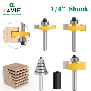 ชุดดอกเราเตอร์ปลายคาร์ไบด์ ขนาด 1/4 3/8 1/2 นิ้ว แบบปรับได้ สำหรับงานกัดร่องไม้ - Product Image 4