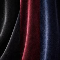 Tissu Velours Brossé Ignifuge NFPA 701, Absorbant la Lumière, Infroissable, Doux au Toucher, 100% Polyester, Occultant pour Scène et Événements
