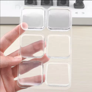 Stopper pintu pelindung dinding tenang dan Shock penyerap silikon pegangan bumper pintu berhenti dengan perekat belakang yang kuat - Product Image 2