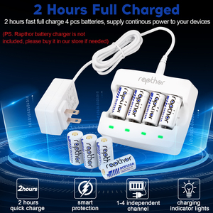 Литиевые аккумуляторы Rapthor 3.7V <span class=keywords><strong>CR123A</strong></span>, 750 мАч, перезаряжаемые, совместимые с камерами Arlo, фонариками, умными датчиками (4 шт.) - Product Image 5