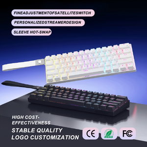 <span class=keywords><strong>Teclado</strong></span> Mecánico para Juegos al <span class=keywords><strong>por</strong></span> Mayor, <span class=keywords><strong>60</strong></span>% de Descuento, 61 Teclas, Intercambiables en Caliente, Retroiluminación RGB, USB-C, Cableado, Programable, para Gamers de PC - Product Image 1