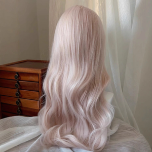 LONGFOR <span class=keywords><strong>Perruque</strong></span> synthétique <span class=keywords><strong>rose</strong></span> lisse pour cosplay, Lace Front, double queue de cheval, pince bouche de tigre, résistante à la chaleur, pour costume d'anime, densité 180% - Product Image 3