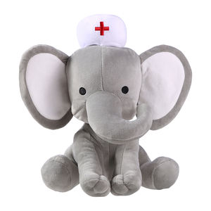 Peluche di Elefante Giocattolo, Elefante Dottore con Grandi Orecchie, Giocattoli Morbidi in Rosa, Grigio e Blu - Product Image 6