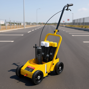 Machine de marquage routier Vetor 24 x 13 x 35,4 pouces, 4 roues, robuste, avec réservoirs de peinture, largeur réglable pour le traçage de lignes de stationnement - Product Image 2