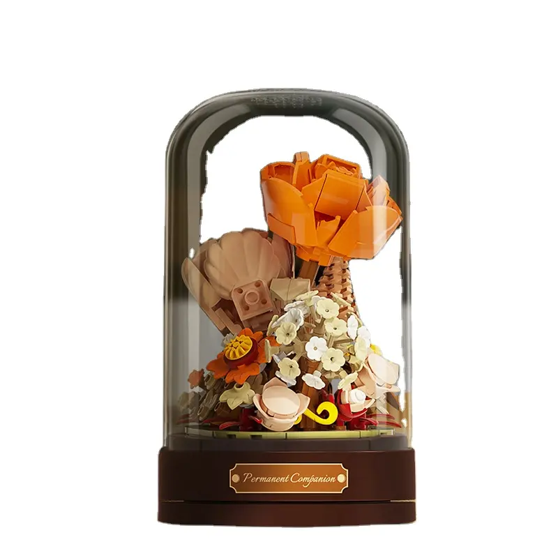 אוסף בוטני פרחים חדשים jaki מסתובבת קופסת מוסיקה רומנטית פרחים לבנים