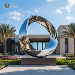 Escultura Decorativa Abstracta de Metal, Estatua de Mobius de Acero Inoxidable, Famosa Escultura TREVI para Exteriores - Product Image 2