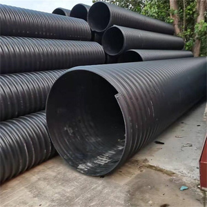 Tubería de Drenaje Corrugada en Espiral Reforzada de HDPE de 700 <span class=keywords><strong>mm</strong></span>, Pared Interior Amarilla/Naranja con Cinturón de Acero, Tubos de Plástico - Product Image 6