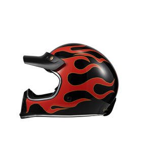 Carburo Casco completo barricada CE llama Negro rojo XS - Product Image 2