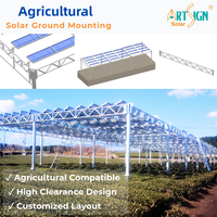 Sistema de Montaje Agrícola para Paneles Solares de Acero Galvanizado en Caliente, Estructura Agrivoltaica de Acero al Carbono |   Artsign