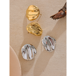 Boucles <span class=keywords><strong>d</strong></span>'oreilles clous géométriques rondes brillantes en acier inoxydable 316L JINYOU 973, anti-allergiques, métal simple, bijoux quotidiens - Product Image 5