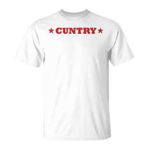 Camiseta Country con estampado de estrella roja, algodón blanco, unisex, talla para adultos S M L XL XXL - Product Image 1