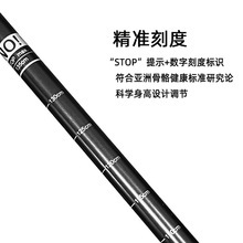 Bâton de randonnée télescopique en alliage d'aluminium à trois sections, pointe en acier au tungstène, poignée droite, longueur 137 cm - Product Image 3