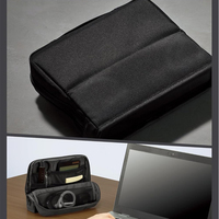 Pochette de rangement pliable pour accessoires de voyage et de bureau, étui à crayons autoportant, organiseur de gadgets pour l'école et le bureau
