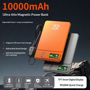 Banco de Energía Inalámbrico Magnético de 20W con Soporte Plegable, <span class=keywords><strong>Batería</strong></span> Magnética de 10000mAh Compatible con Dispositivos Magnéticos para Teléfonos Inteligentes - Product Image 5